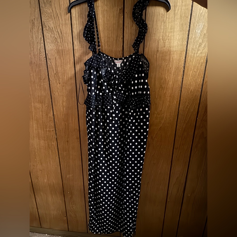Black & White Polka Dot Maxi Dress